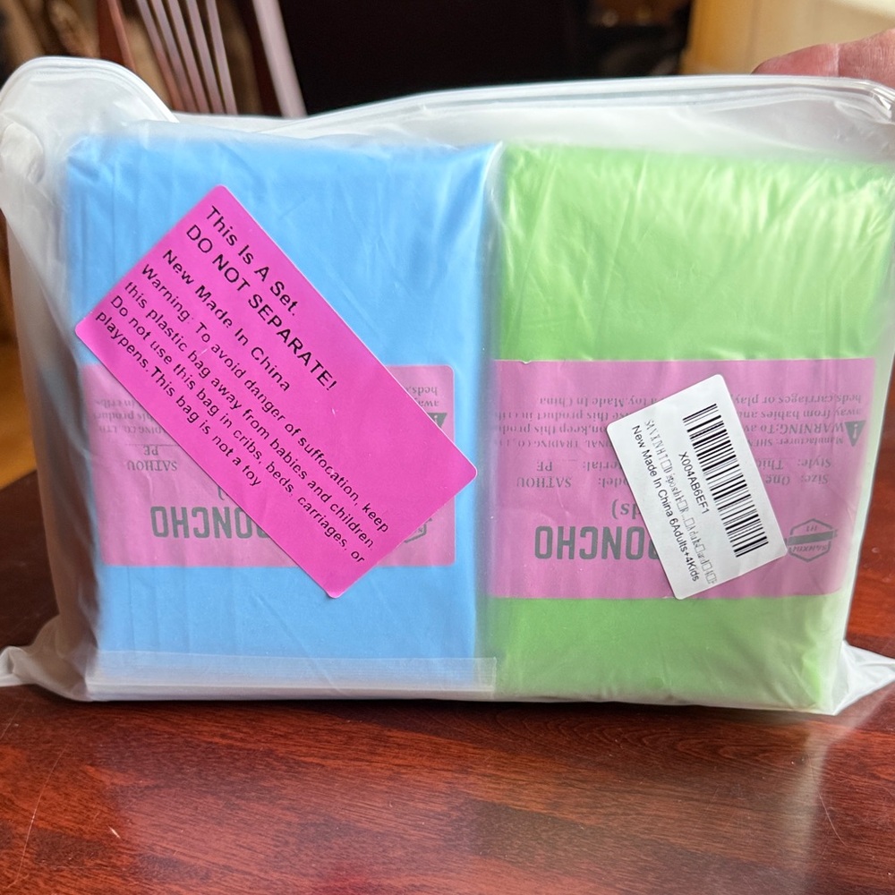 New unopened Rain Ponchos
